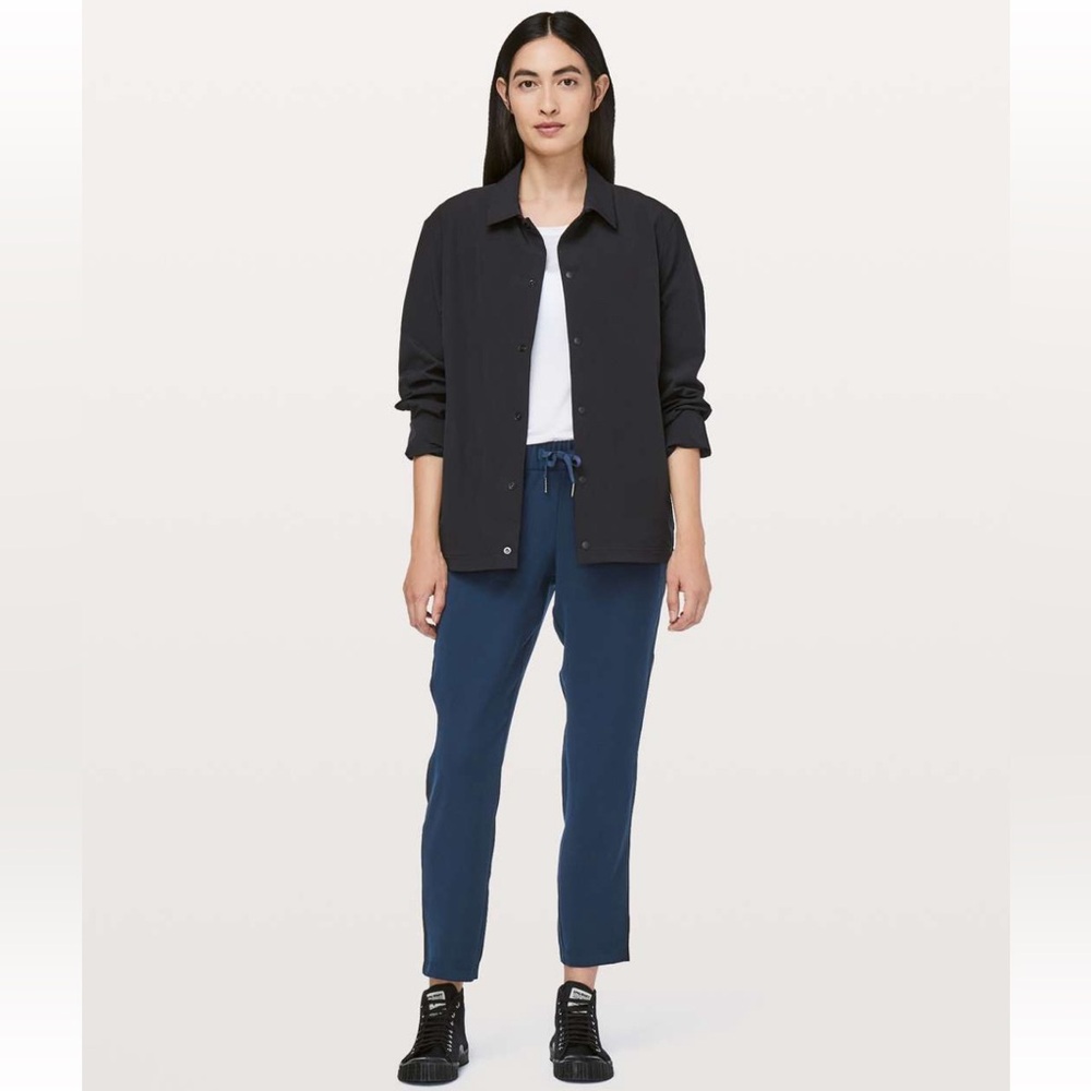 Lululemon On The Fly High Rise Pant Woven *Track Stripe 7/8 True Navy Size 12
